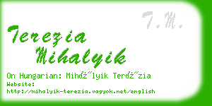 terezia mihalyik business card